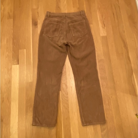 Reformation Cynthia Button Fly High Rise Tan Corduroy Pants / Womens Size 27 - Picture 7 of 14